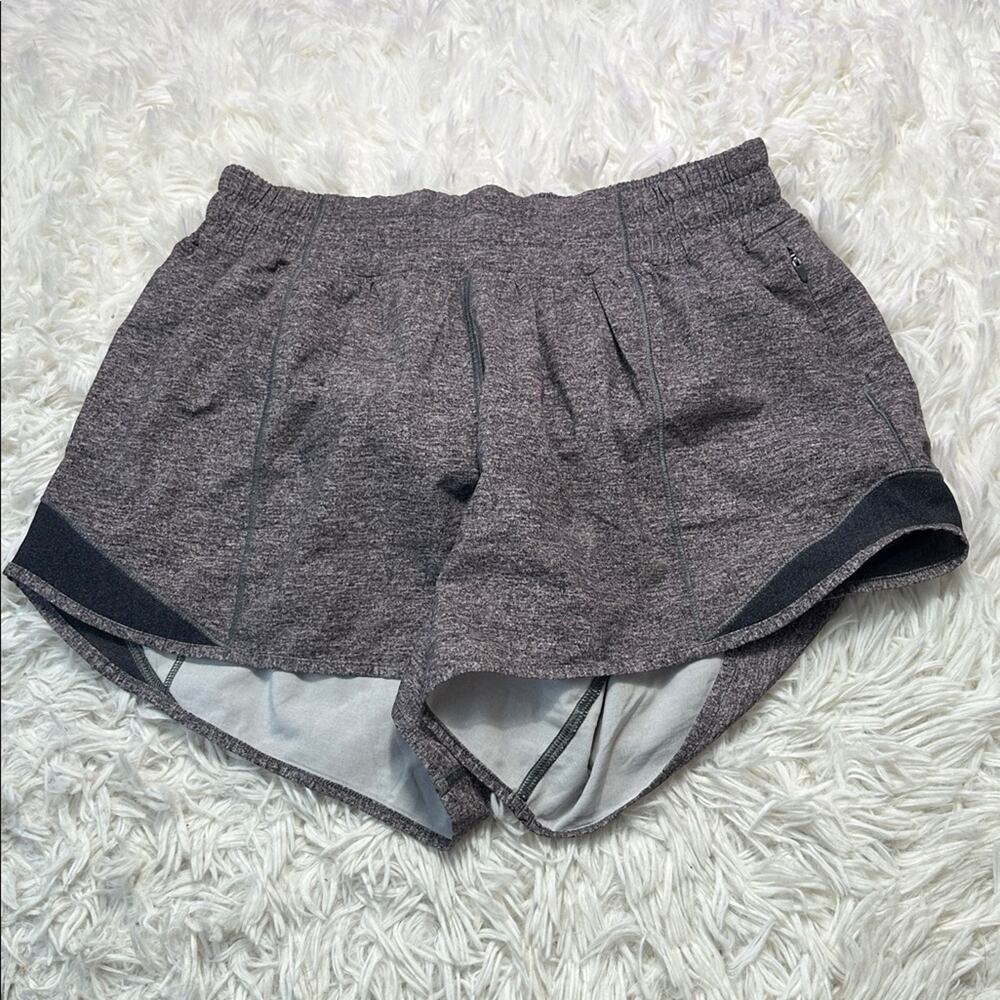 Lululemon Hotty Hot Short II *Long 4" Heather Lux Multi Black